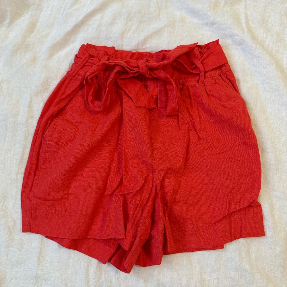Red orange shorts (NEVER WORN)